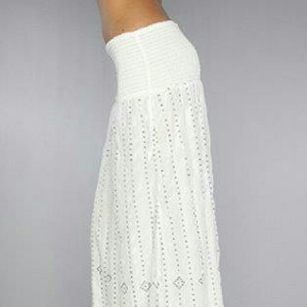Free People White Maxi Skirt